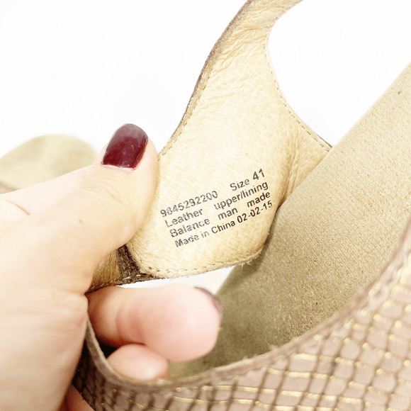 DANSKO Sonnet Leather clog Sandal croc embossed brown comfort Womens 41 10.5 11 - Picture 7 of 7